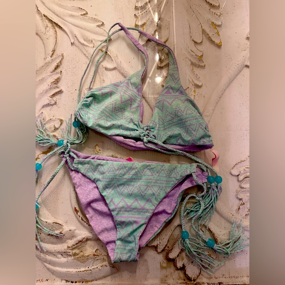 VS reversible swimsuit, two piece, halter style